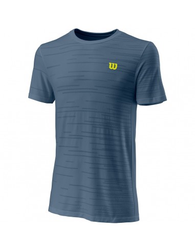 Wilson Kaos Rapide SMLS Crew II T-Shirt Blau 