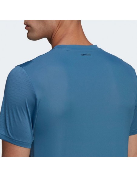 Adidas Club 3 Stripes Blue T-Shirt for Tennis Players 