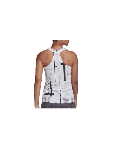 Adidas Kvinders Club Graph White Tank Top 