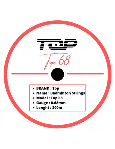 Badminton String Top 68 (200m Reel) - High-Quality Badminton String 