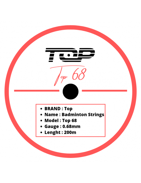 Badminton String Top 68 (200m Reel) - High-Quality Badminton String 