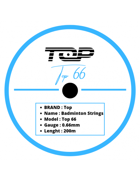 Badminton String Top 66 (200m Reel) - High-Quality String for Ultimate Performance 