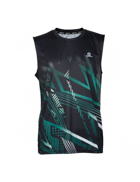 Camiseta Sin Mangas Apacs SL 22209-AT Unisex (Negro/Verde) 