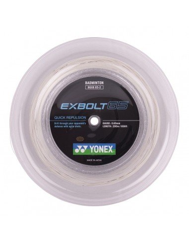 Badminton Streng Rulle 200m - Yonex Exbolt 65 (Hvid) 