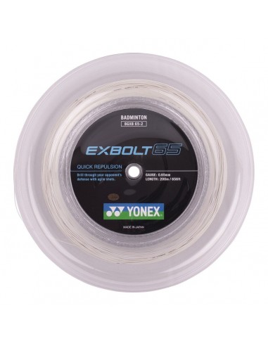 Saiten Badmintonrolle 200m - Yonex Exbolt 65 (Weiß) 