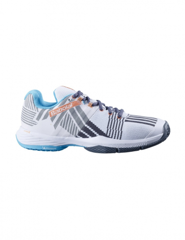 Babolat Sensa Damen Padel-Schuhe (Weiß/Blau) 
