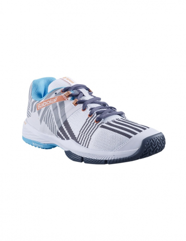 Chaussures Padel Babolat Sensa Femme (Blanc/Bleu) 