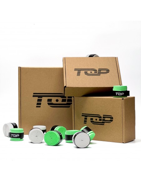 Pack de 12 surgrips TOP (verde/blanco) 