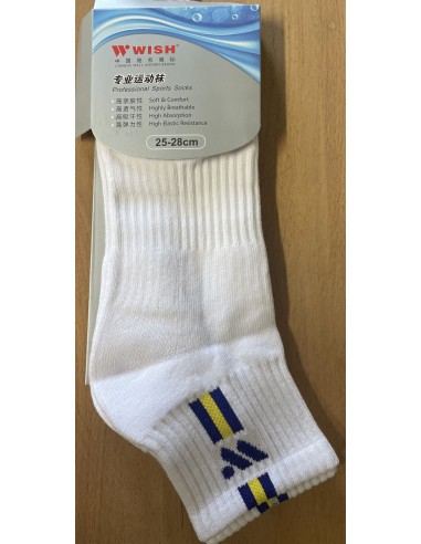 Chaussetten Wish WK-6113 E Herren (Weiß/Gelb) 