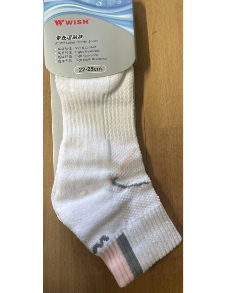 Chaussettes Wish WK-6216 I Femme (Hvid/Rosa) 