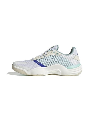 Chaussures Indoor Adidas Stabil 16 Homme Blanc/bleu  Chaussures Indoor Adidas Stabil 16 Homme Blanc/bleu