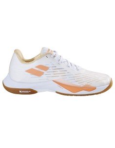 Chaussures de Badminton Babolat Shadow Tour 5 Women ( Blanc-jaune ) 