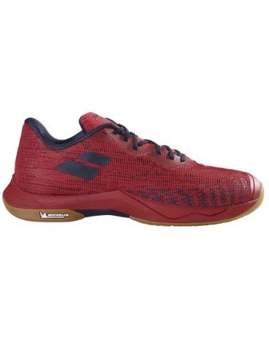 Zapatillas de Bádminton Indoor Babolat Shadow Spirit 2 Hombre Negro/Rojo Brillante 