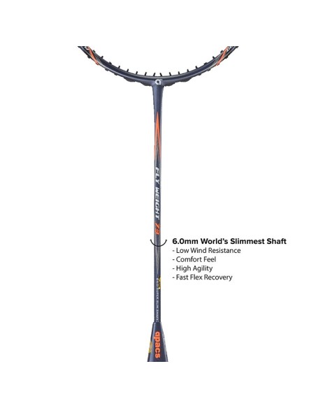 Apacs Fly Weight 73 Black Badminton Racket (Unstrung) 6U 