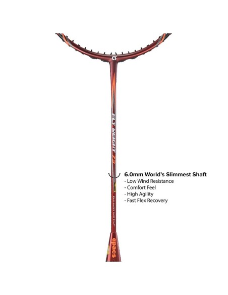Apacs Fly Weight 73 Black Badminton Racket (Unstrung) 6U 