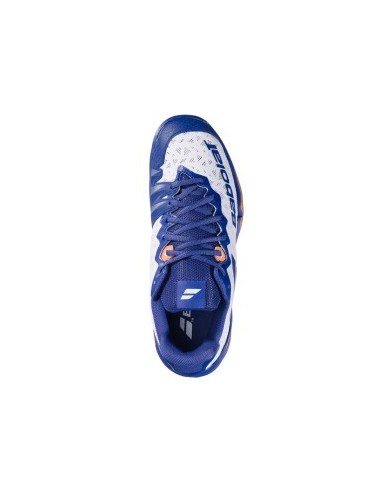Badmintonschuhe Babolat Shadow 4 Herren Weiß/Marineblau  Badmintonschuhe Babolat Shadow 4 Herren Weiß/Marineblau