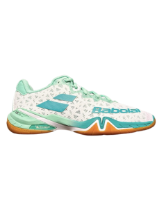 Chaussure de Badminton Babolat Shadow 4 women White/Lagoon 