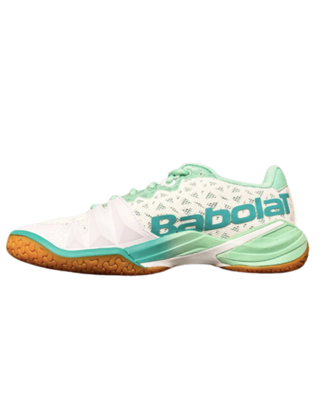 Badmintonschuh Babolat Shadow 4 Damen Weiß/Lagune 