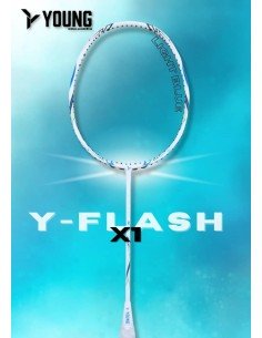 Raquette de Badminton Young Y-Flash X1 Blanc (Non cordée) 