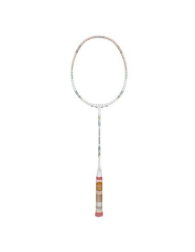 Badminton Racket APACS Hyper Speed White/Light Peach (mat) for Enhanced Performance 