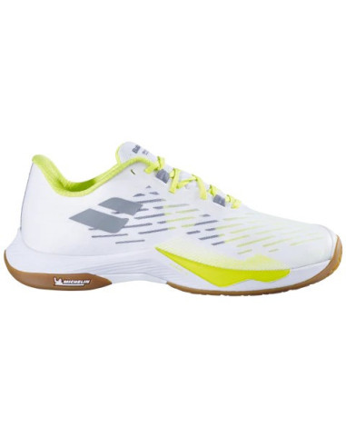 Badmintonschuh Babolat Shadow Tour 5 Men (weiß/gelb) - Optimieren Sie Ihr Spiel! 