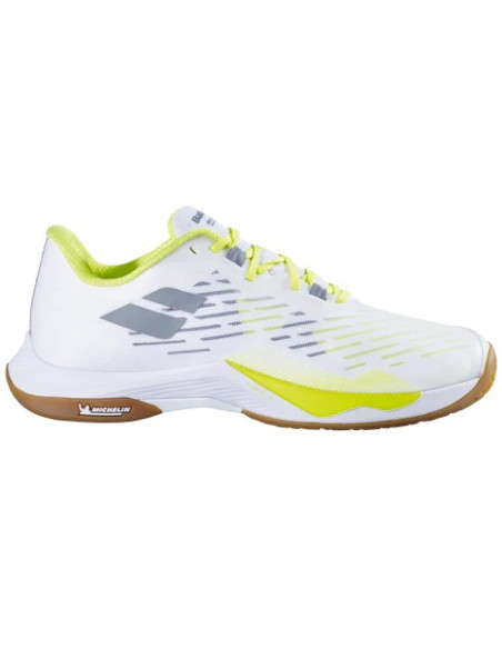Badmintonschuh Babolat Shadow Tour 5 Men (weiß/gelb) - Optimieren Sie Ihr Spiel! 