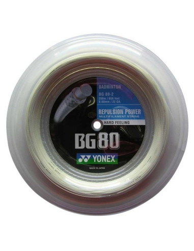 Badmintonstreng Yonex BG80 (Rulle 200m) - Kraftfuld og Holdbar 