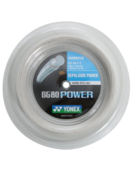 Cordage de badminton Yonex BG80 Power (Bobine de 200m)