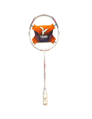 Raquette de Badminton Young Y-Flash ipower 5U (White/Pink)