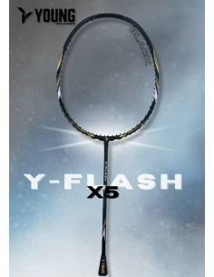 Badmintonracket Young Y-Flash ispeed Blue (Niet bespannen) 