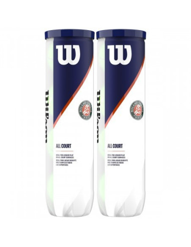 Bipack van 4 Wilson Roland Garros All Court Tennisballen 