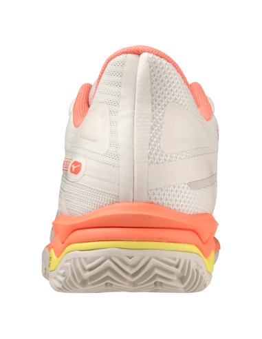 Chaussures Tennis Mizuno Femme Wave Exceed Light 2 AC (White/Pink)