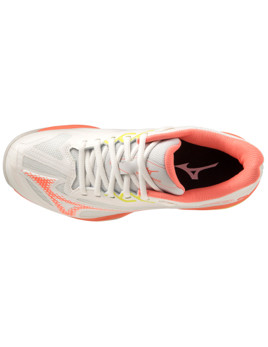 Mizuno Women's Wave Exceed Light 2 AC Tennis Shoes (White/Pink) 
