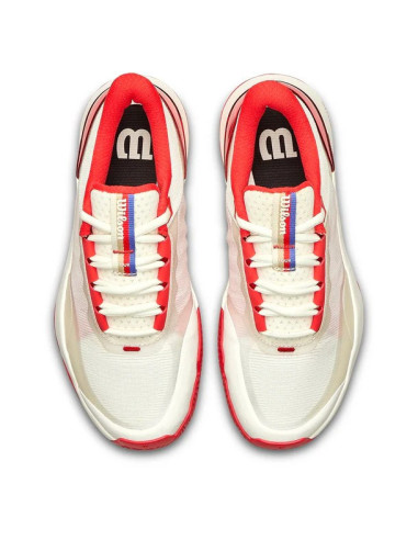 Chaussures Wilson Intrigue Tour USO Femme (Blanc/Rouge) 