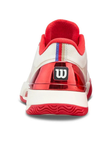 Chaussures Wilson Intrigue Tour USO Femme (Blanc/Rouge) 
