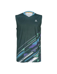 T-shirt Apacs JC SL 22230 (Verte/Bleu)