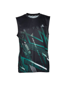 T-shirt Sans Manche Apacs SL 22209-AT Unisex (Black/Green) 