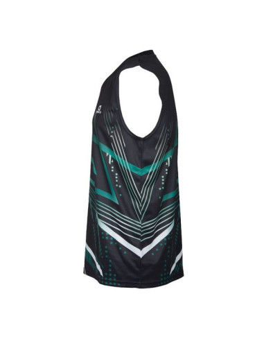 T-shirt Sans Manche Apacs SL 22209-AT Unisex (Black/Green) 