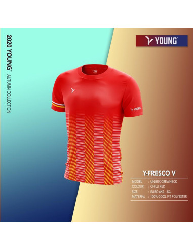 T-shirt Young Fresco 5 Crew Neck (Rouge) 