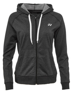 VESTE CAPUCHE YONEX COTON YW0016 FEMME GRIS CHARBON
