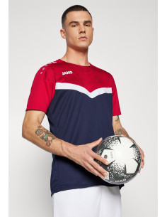 JAKO T-SHIRT PERFORMANCE BLANC ROUGE NOIR
