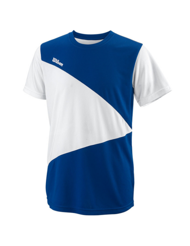 WILSON TS HEREN SMOKE KATOEN T BLAUW IRIS 