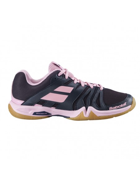 Babolat Dame Indoor Shadow Team Sort Pink Sko 