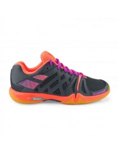 BABOLAT Damenschuhe Indoor Shadow Team Anthrazit Rosa 