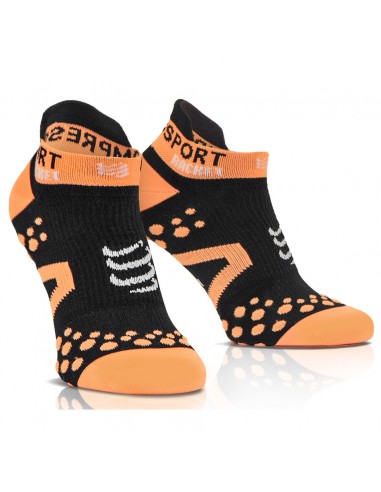 COMPRESSPORT STRAPPING DOUBLE LAYER SOCKS LOW CUT BLACK 