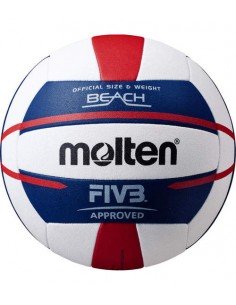 V5B5000-WN WHITE/BLUE/RED Beach Volleyball Ball 
