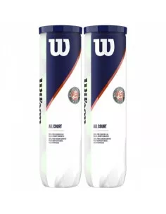 Bipack de 4 Balles Wilson Roland Garros All Court 